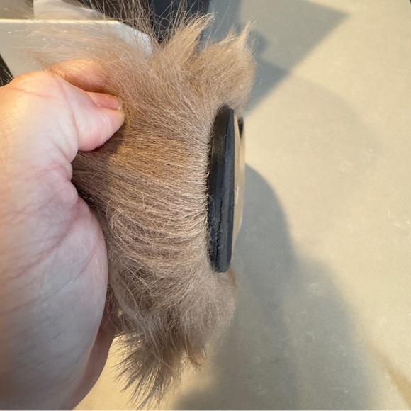 GUCCI Princetown Mule Fur Slippers With Embroidered Bees and Stars Black Leather - Picture 12 of 14